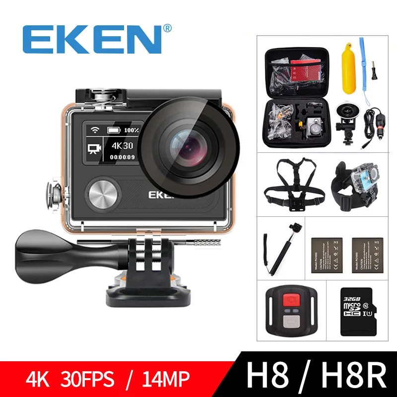 EKEN H8 H8R Ultra HD 4K 30FPS WIFI font b Action b font Camera 30M waterproof