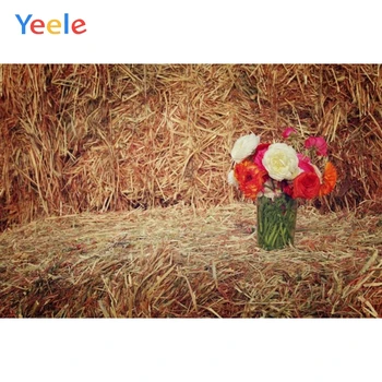 

Barn Haystack Hay Flower Warehouse Newborn Baby Portrait Photo Background Photography Backdrops For Photo Studio Photophone Prop