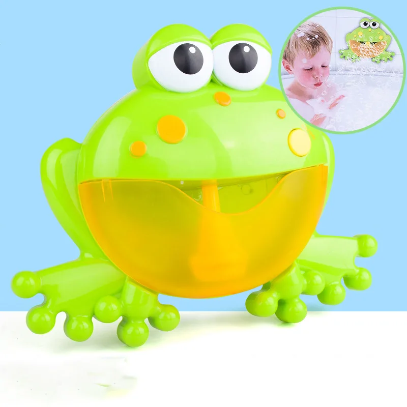 

Baby Bath Bubble Machine Big Frogs Automatic With Music Water Bath Toys Educational Toy