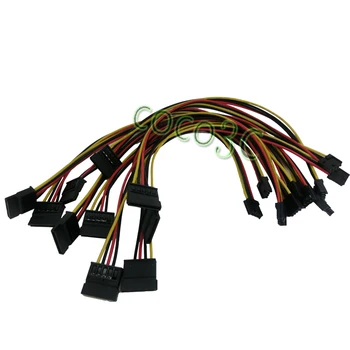 

Free shipping 10pcs 4Pin Floppy Drive Power port Male To 15pin SATA Female Power adapter Cable