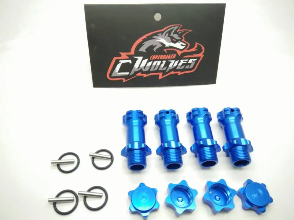 

1Set Aluminum Alloy Wheel Hex Hubs 17mm*23mm Inner Diameter 8mm Extension Adapter With Pin&O-Ring For 1/8 Scale Models RC Car