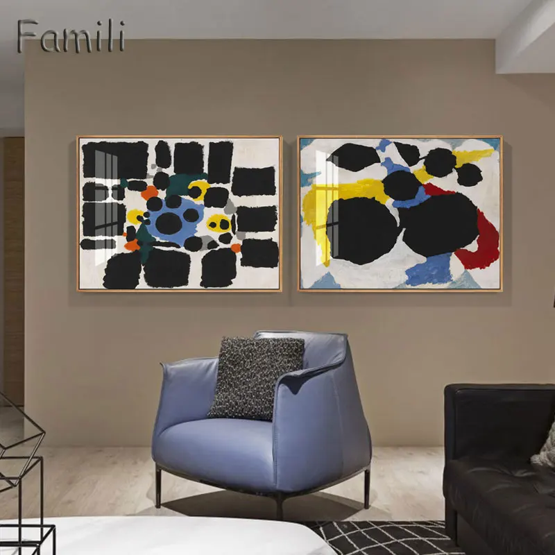

Retro Fashion Abstract Painting Wall Art Canvas Poster and Print Canvas Painting Decorative Picture for Living Room Home Décor