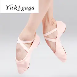 Yukigaga 2019 ребенок Pointe для профессиональных занятий балетом, танцами обувь с лентами женские мягкие a7b