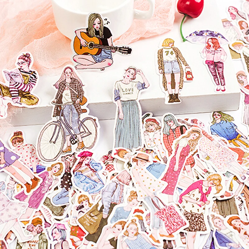1 упаковка стикеров милые девушки kawaii Скрапбукинг наклейки для ноутбука детские игрушки pegatinas девушки DIY Дневник украшения