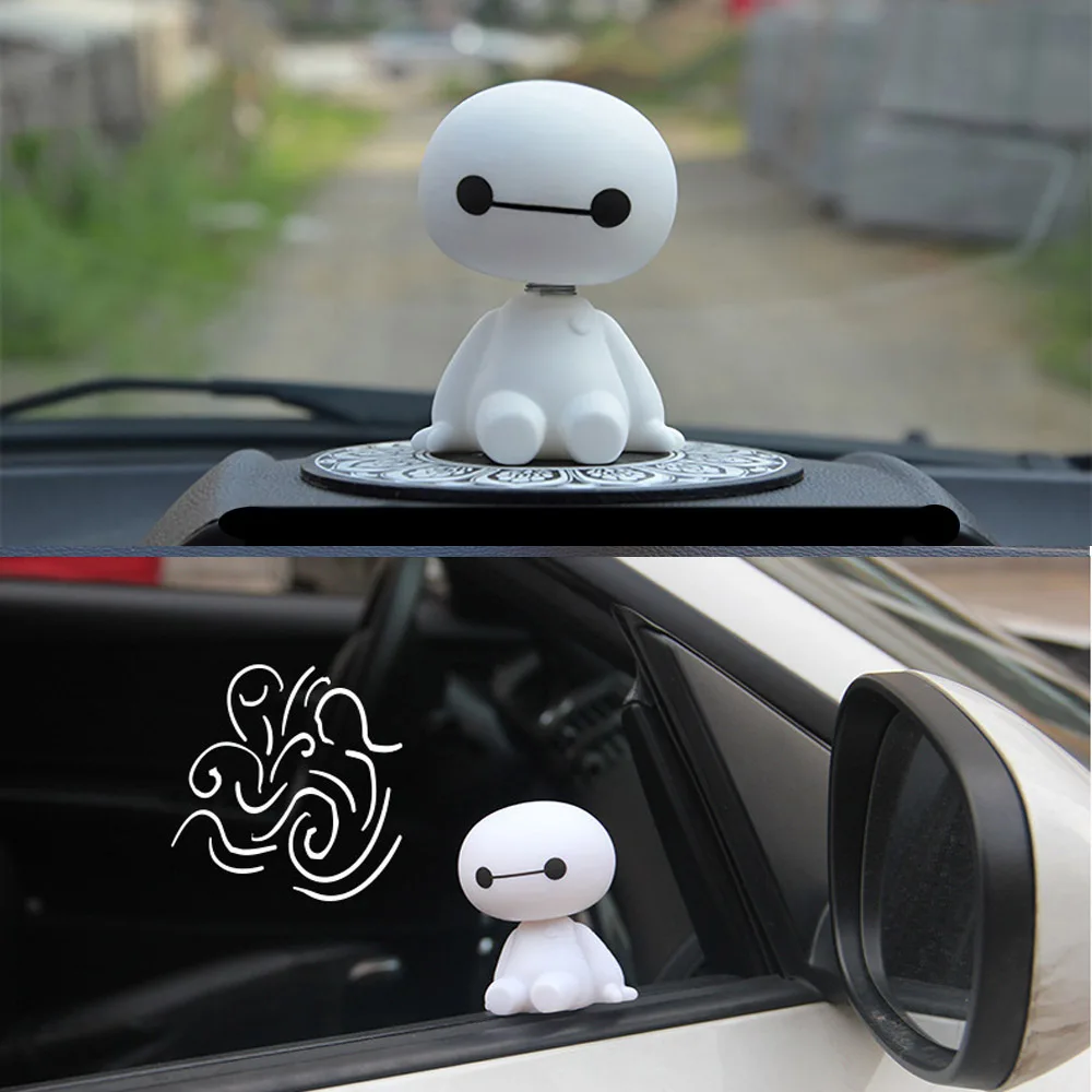 

Cartoon plastic Baymax robot shaking head car accessories car interior decoration big hero doll toy accessories