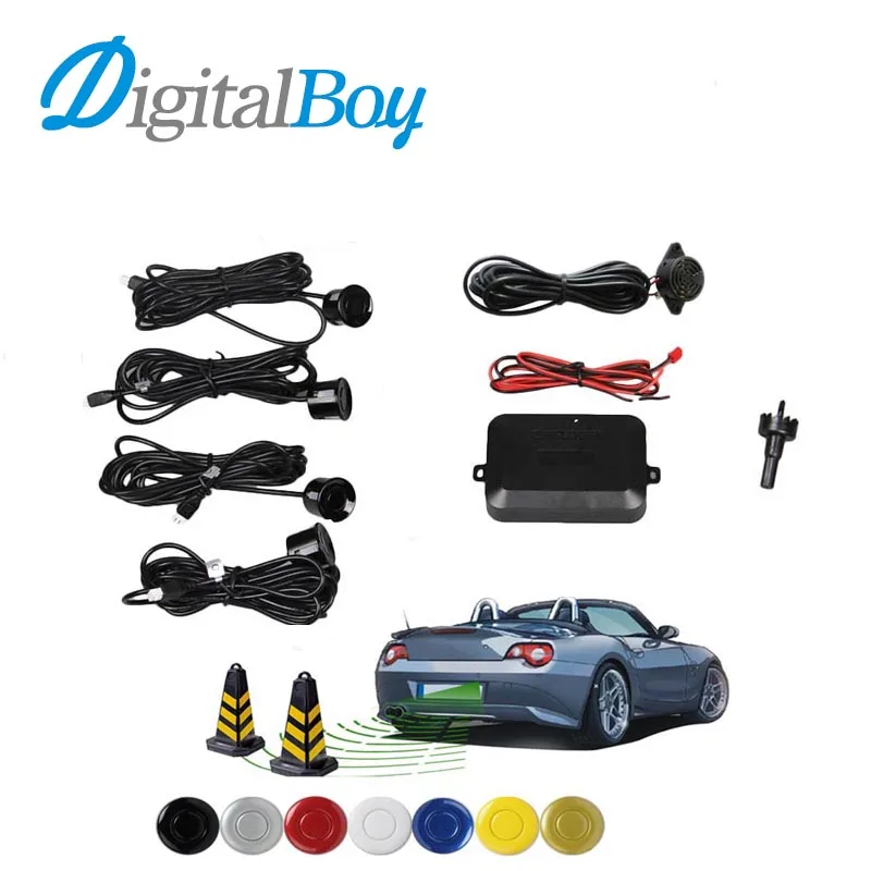 imágenes para Digitaboy Asistencia de Aparcamiento con 4 Sensores Del Revés Del Coche de Reserva Del Radar Sonda Indicador de Sonido de Alerta Del Zumbador Parktronic imágenes para Digitaboy Asistencia de Aparcamiento con 4 Sensores Del Revés Del Coche de Reserva Del Radar Sonda Indicador de Sonido de Alerta Del Zumbador Parktronic