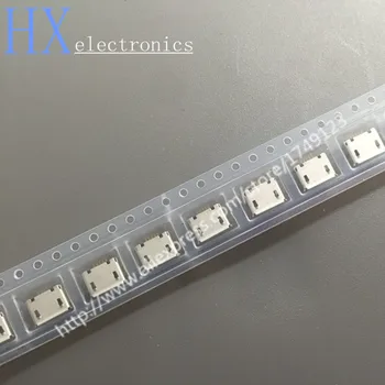 

Hot sale 100PCS/LOT long needle pin micro usb mobile phone charging port USB socket gold plated pin