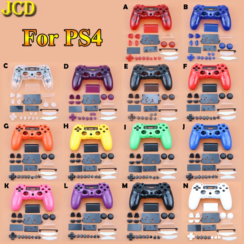 

JCD Clear Matt Handle Front Back Housing Shell Case Cover Buttons Kit for Sony PS4 Dualshock 4 Old Version Gamepad Controller