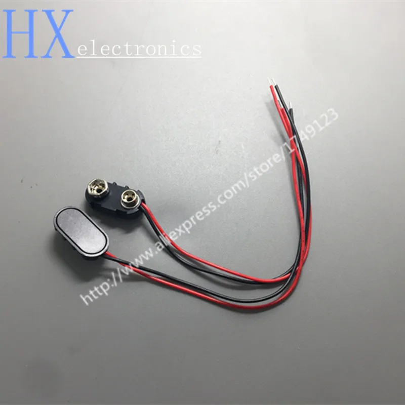 

Free shipping 20PCS 9V battery button lead wire 10cm