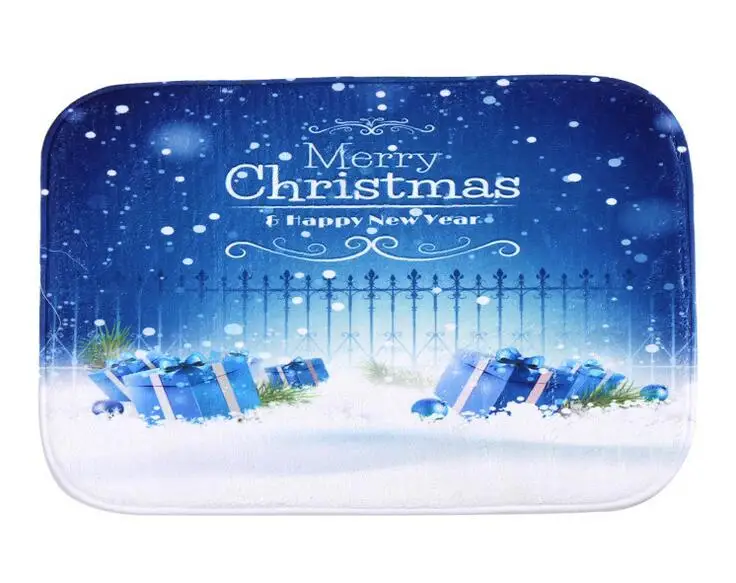 40*60cm Snowflake Christmas Bath Mats Anti-Slip Rugs Coral Fleece Carpet For Bathroom Bedroom Doormat Online | Дом и сад