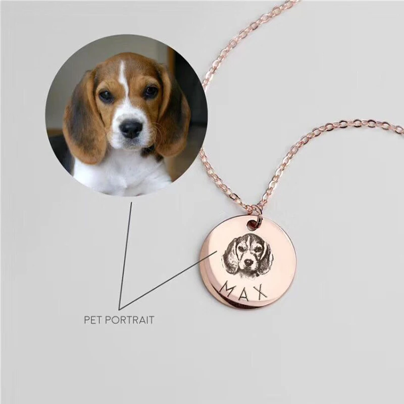 pet portrait necklace