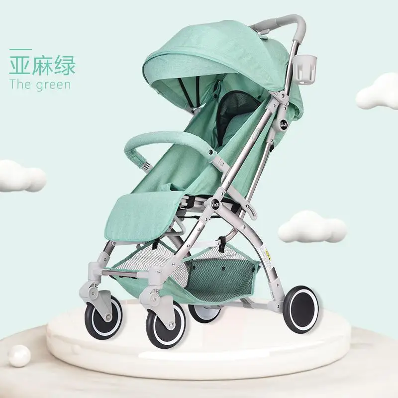 

Baby Stroller Baby Ultra Light Portable Folding Can Sit Reclining Trolley One Hand One Button Folding Can Be On The Plane