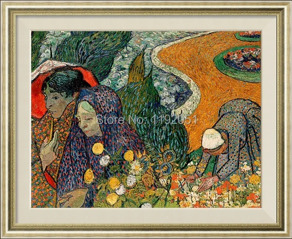 

canvas painting scenery oil pictures prints masterpiece of Van Gogh Ladies of Arles (Memories of the Garden at Etten), c.1888