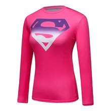 Футболка ms, Супермен, Капитан Америка, Человек-паук, флэш, 3D принт, футболка для девочек, женские тренажеры, использование, сжатые, обтягивающие, дышащие футболки, Топ