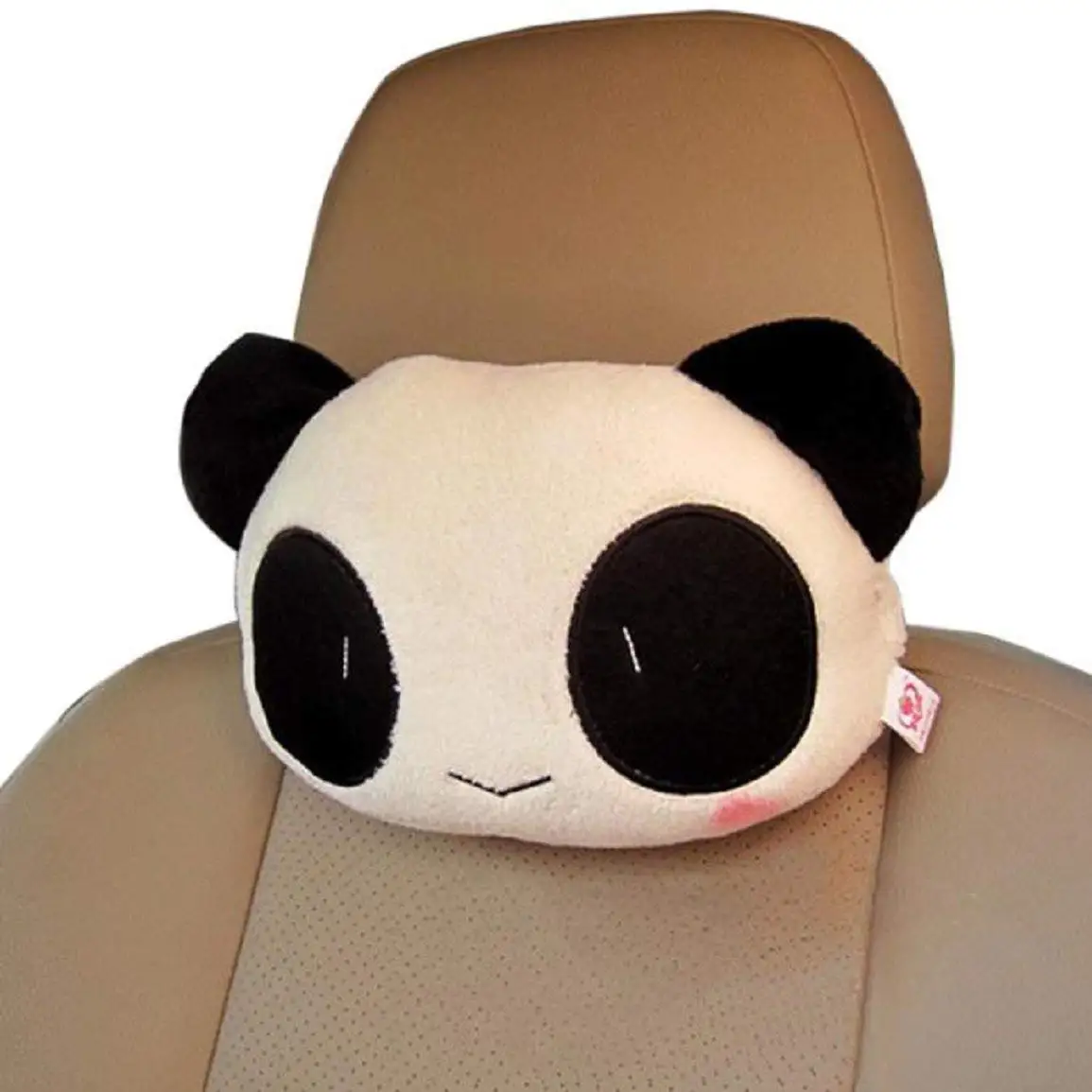 2 шт. автомобильные аксессуары панда Автомобильная Подушка плюшевая подушка подголовник - Цвет: Black White