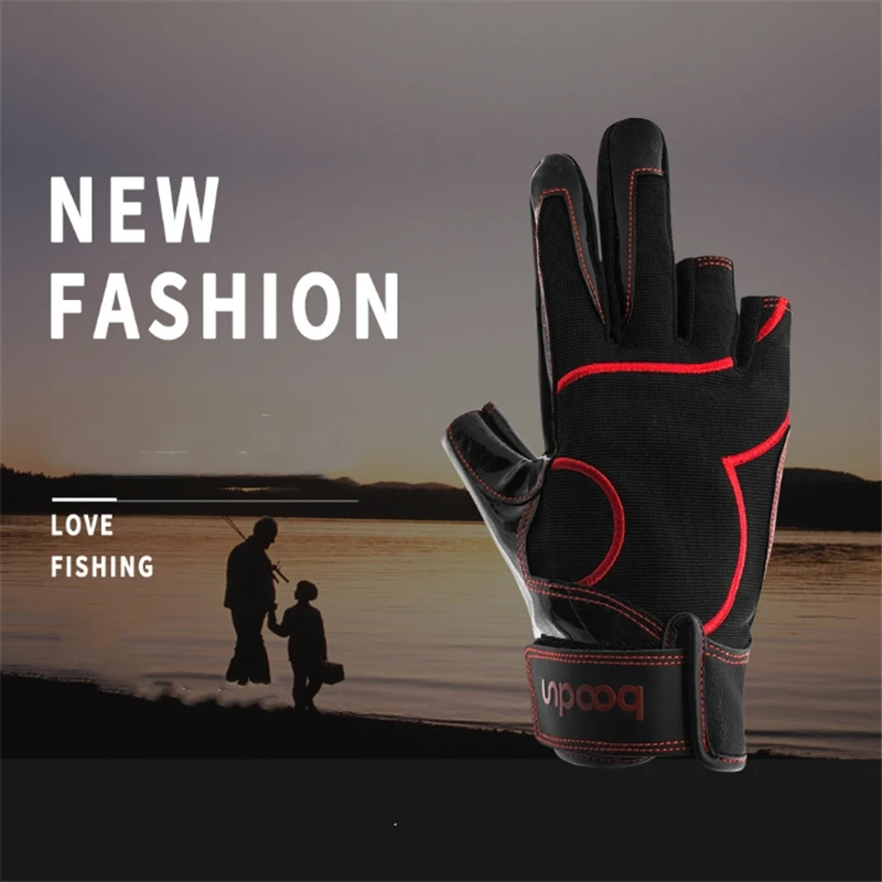 

BOODUN Fishing Gloves Anti Slip Fishing Tackle Finger Protector Outdoor Photography Wear-resistant Gloves Anti Slip Outdoor