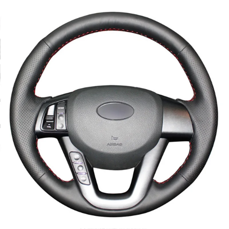 

DIY Sewing-on PU Leather Steering Wheel Cover Exact Fit For Kia K5 2011- 2013 Kia Optima