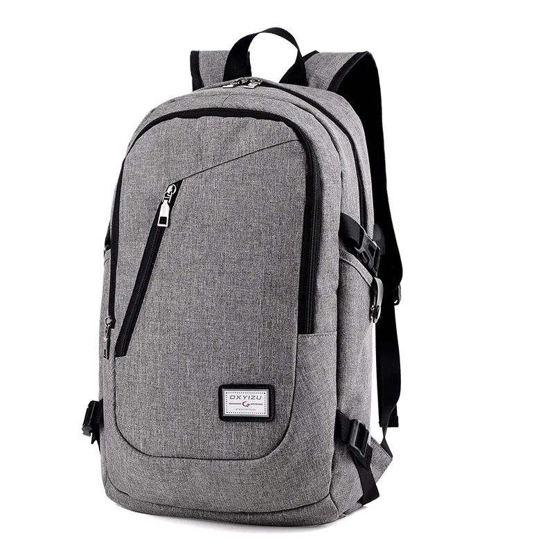 

1 New Men's shoulder bag, female backpack, College Student schoolbag, USB charging Outdoor Travel Fashion bag