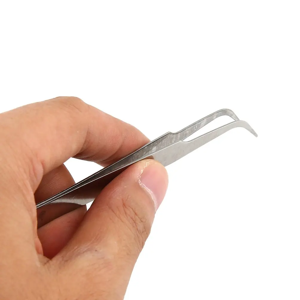 

6 pcs Repair Precision Tweezers Set Kit Stainless Steel Curved Straight Tip Industrial Picking up Electronics DIY Tool