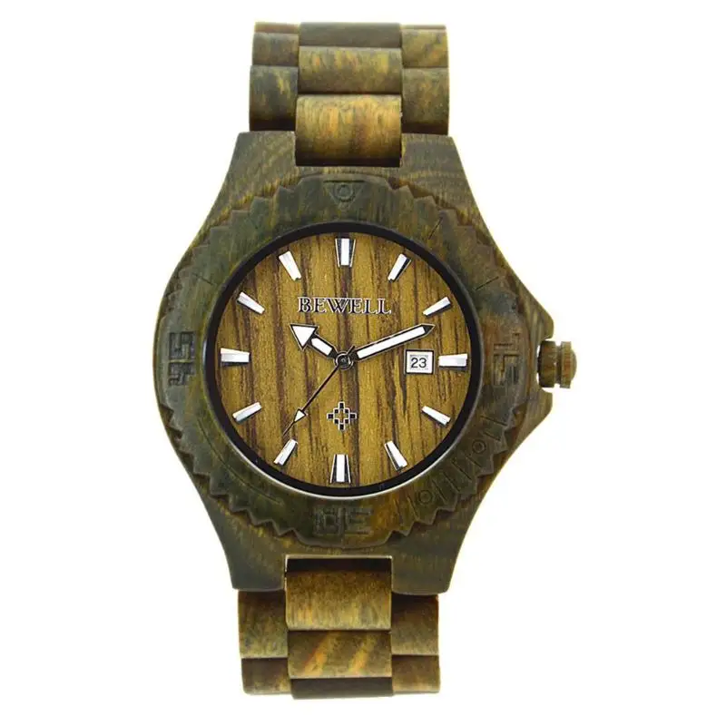 

Vintage Wood Watch Men Teen Wooden Round Dial Waterproof Analog Date Casual Quartz Movement Date Male Wristwatches Clock