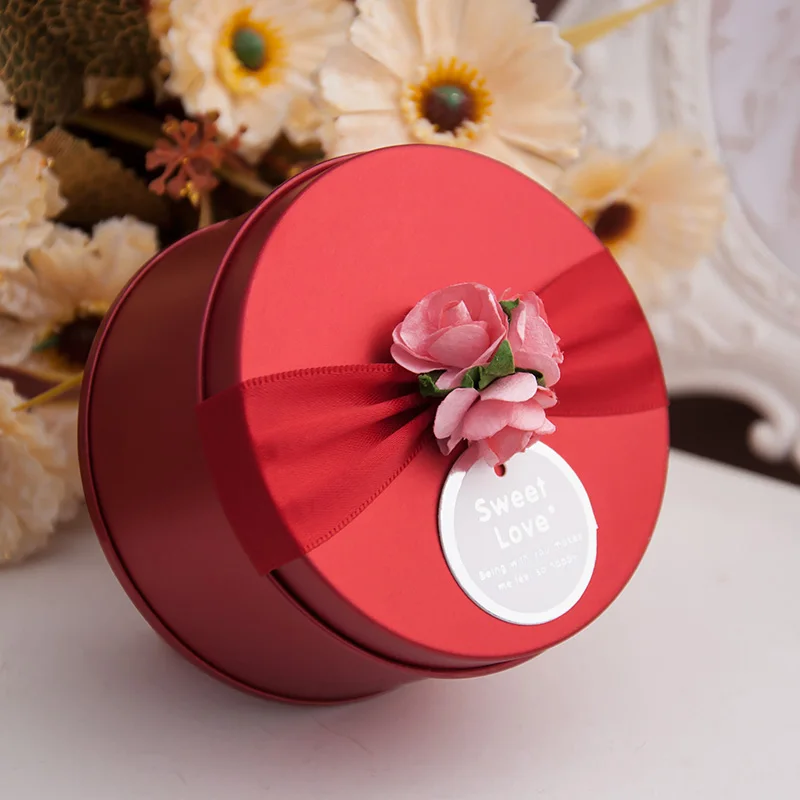 20pcs New Wedding Candy Boxes European Candy Creative Gift Box Round