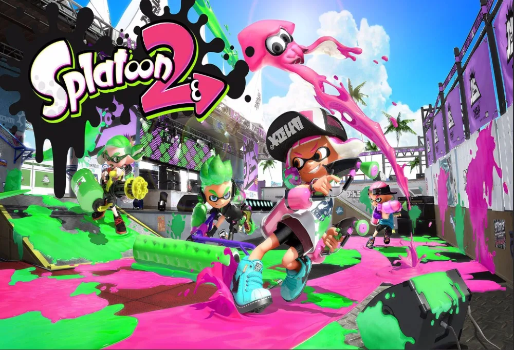 

7x5FT Splatoon Street Custom Photo Background Studio Backdrop Vinyl 220cm x 150cm