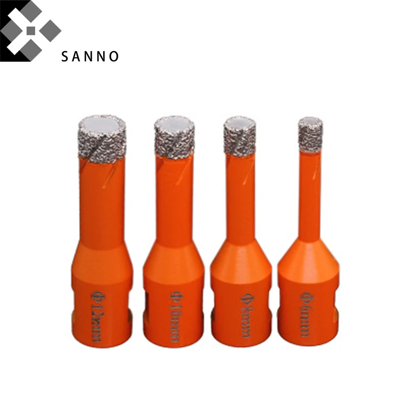 

Vacuum brazed core drill bit granite marble powder tools 6mm - 65mm dry drills for angle grinder