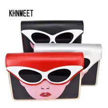 Модные очки ПУ клатч 3 цвета красный серебряный черный вечерняя сумка на цепочке Милые Браслеты Женские вечерние сумки дамские сумки через плечо