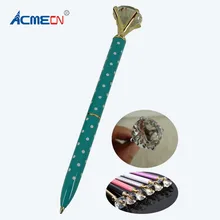 ACMECN большой сверкающий бриллиант ручка милый дизайн тонкий стиль Вращающаяся шариковая ручка подарки для женщин Оптовый горный хрусталь ручки