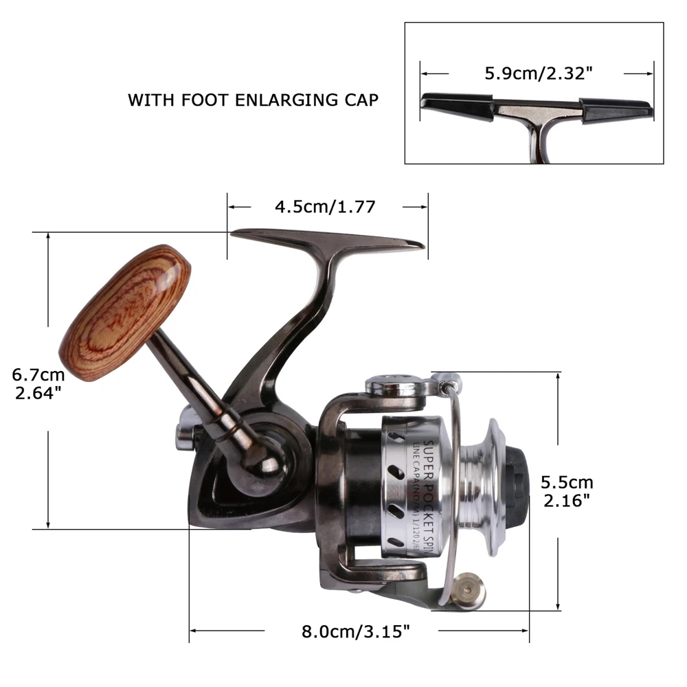 Comprar Goture Mini carrete de pesca en hielo de invierno pequeño carrete giratorio MN100 4,3 1 rueda de pesca de carpa para accesorios de pesca de invierno