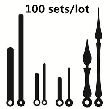 

100 Sets variety of styles Metal Clock Needles DIY Wall Clock pointer Mechanism parts Hour/Minute hands repair Replace Kits