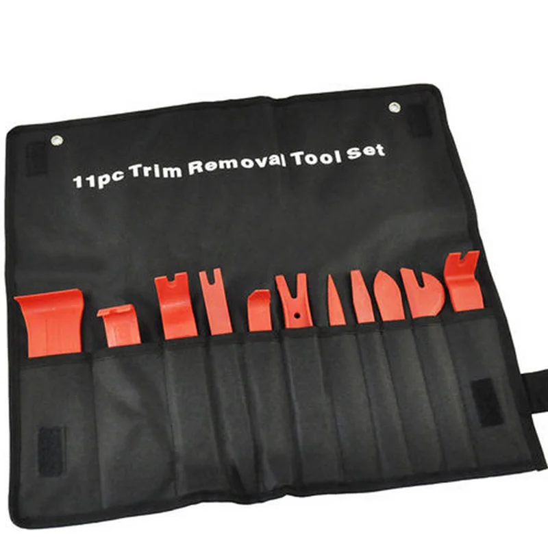DWZ 11PCS Car Trim Audio Door Panel Open Removal Molding Set Kit Pouch Pry Tool