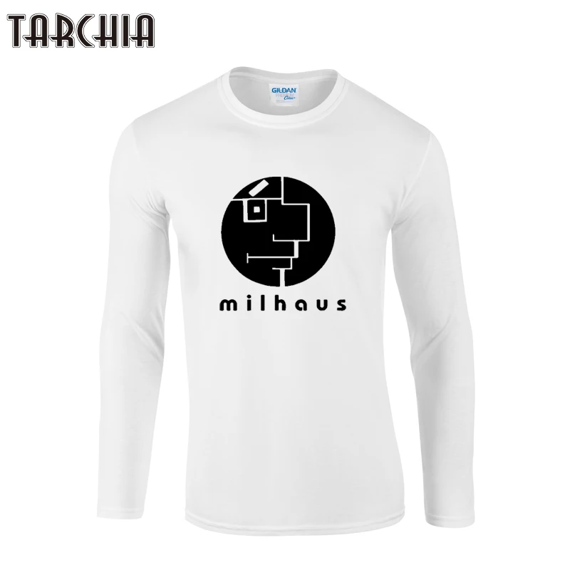 TARCHIA 2021 бренд Bauhaus с длинным рукавом мужская футболка 100% хлопковые топы Футболка