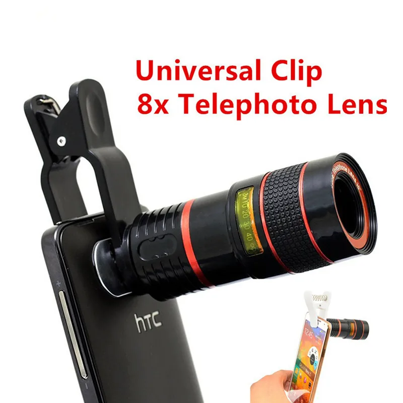 

8X Zoom Telephoto Lenses Optical Telescope Mobile Phone Camera Lens With Clips For Samsung Galaxy S3 S4 S5 S6 s7 iphone 6 6s