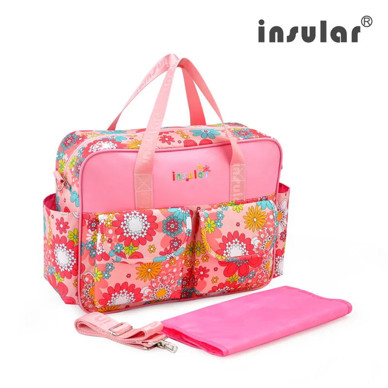 

Waterproof baby backpack Maternity mummy mother stroller diaper bag organizer brand one-shoulder Floral Nylon travel nappy bags
