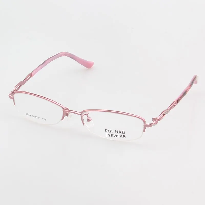 Fashion Eyeglasses Frame Women Half Rimless Glasses Frame Brand Optical