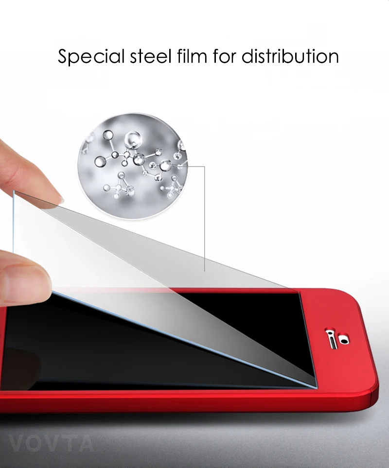 VOVTA 360 Degree Full Cover Case For iPhone 5s 5 SE With Tempered Glass Case cover For iphone 5s 5 SE Phone bag Capa Coque7