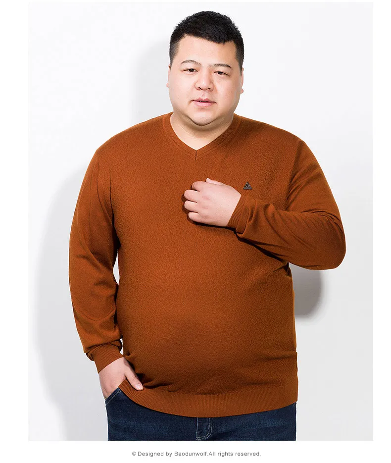 10XL 8XL 6XL 5XL 4XL мужской модный свитер смешанных цветов мужской свободный свитер с v-образным вырезом и длинными рукавами