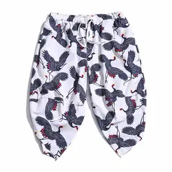 Корейские модные мужские дикие шаровары с низкой слонкой брюки летние мешковатые хлопковые крановые брюки размер плюс мужской дикие ноги