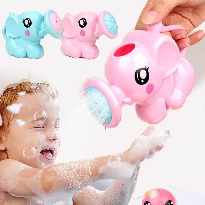

Kids Children Plastic Elephant Watering Pot Bath Toys Cute Baby Cartoon Baby Bath Shower Tool Water Toys
