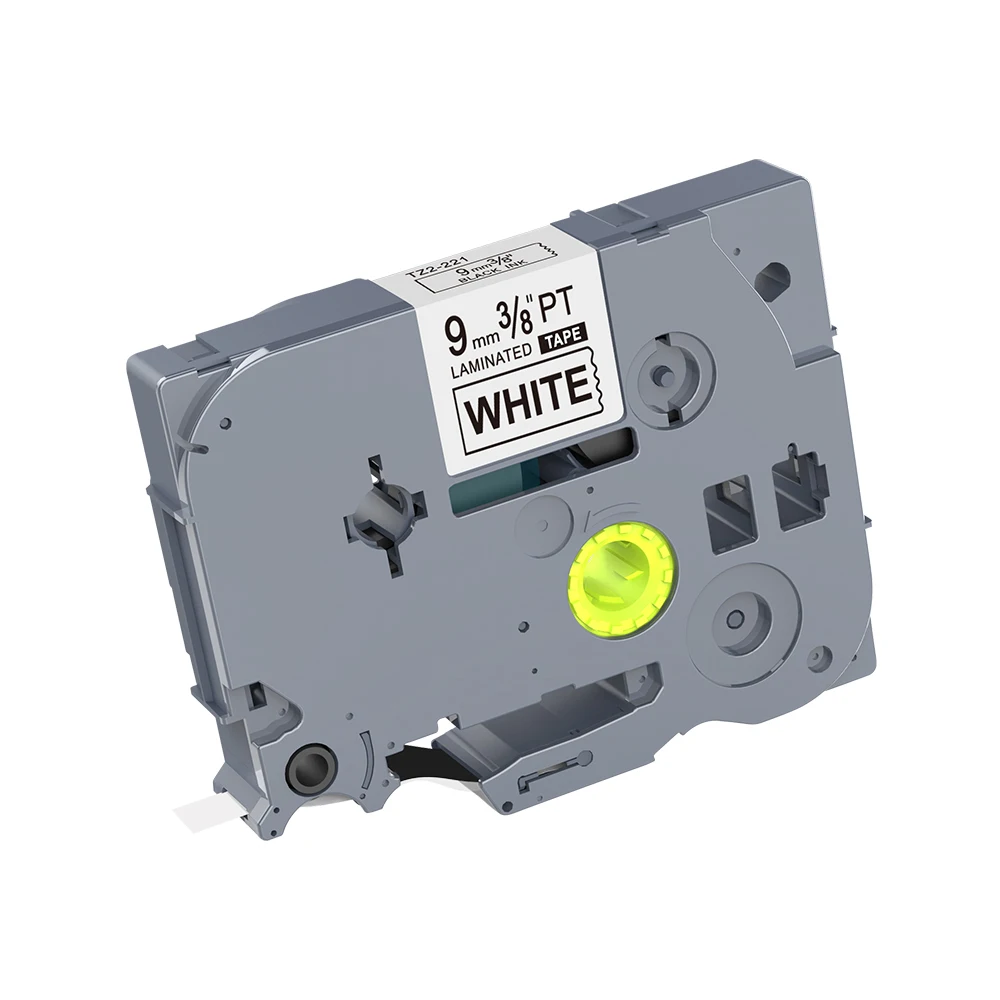 

Mixed color tze tape TZe-221 tze 221 Label Tape for Brother P-Touch 9mm Black on White for Brother PT-H100 PT-D210 label printer