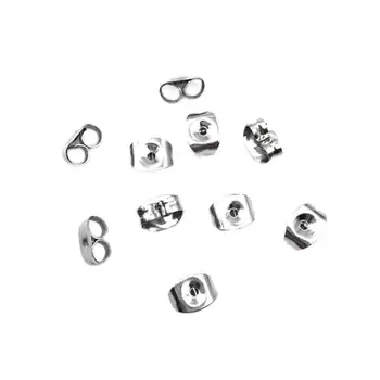 

500psc/lot wholesale Stainless Steel Earplugs Butterfly Buckle Silver Earplugs For DIY Earrings 2019 Jewelry Making Accessories