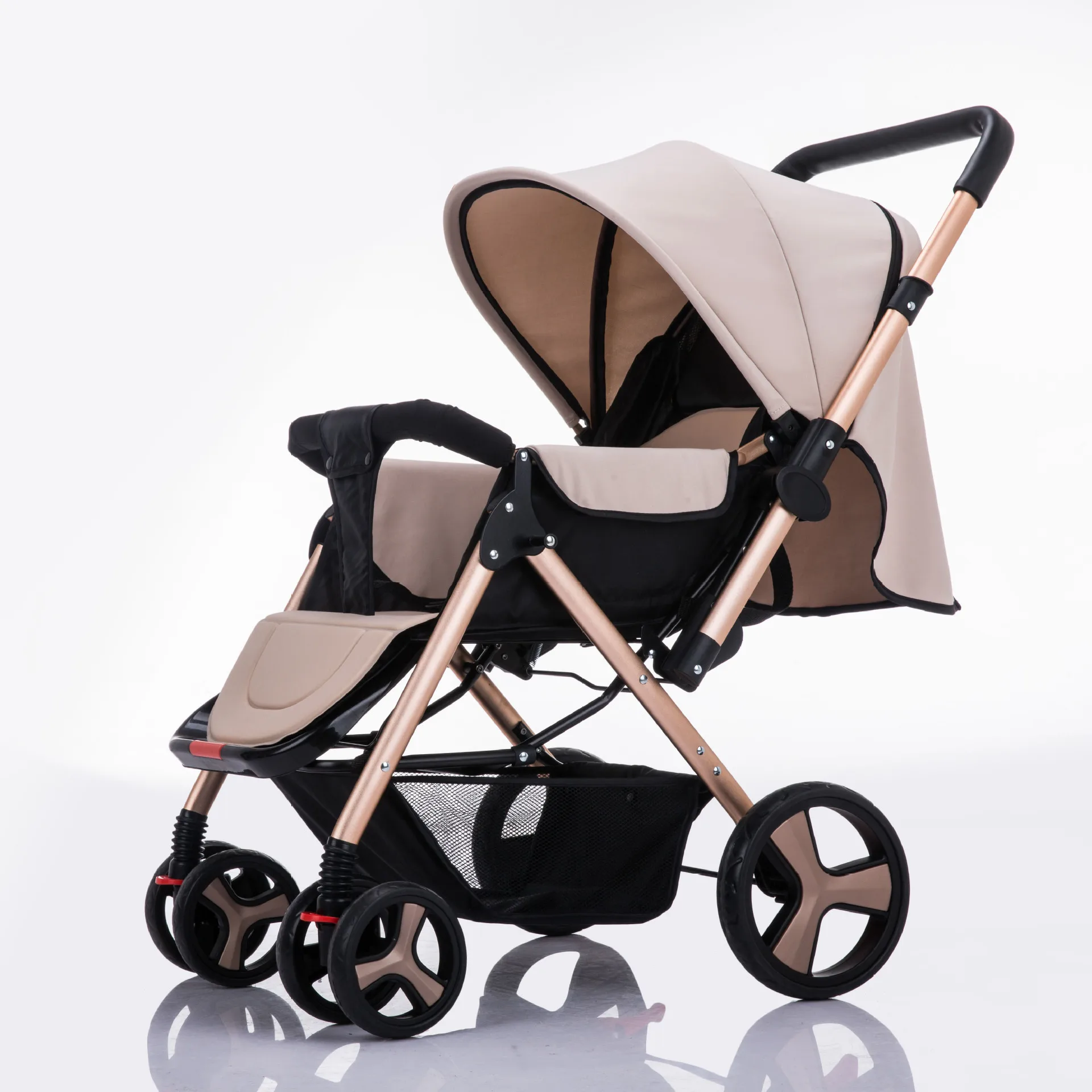 

Baby Stroller High Landscape Easy to carry Baby Carriages 3 in 1 with Car Seat can Sit lie fold Four seasons umbrella