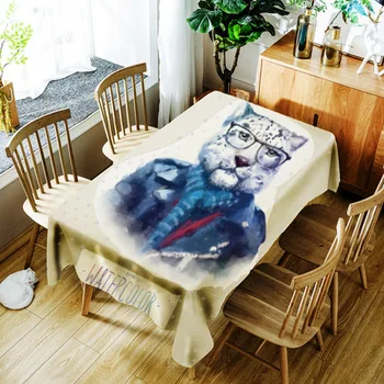 

Bird Wolf Tablecloth Waterproof Dinner Rectangular Tapetes Oilproof Home Table Cloths Party Banquet Table Cover Dining