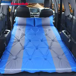 188*130 см Автоматическая надувные Кровать для автомобиля Кемпинг Регулируемый Air коврик-матрац Подушка Флокированная Ткань проветривайте