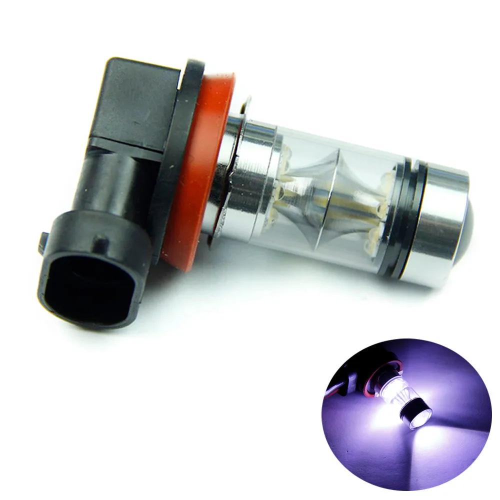 

2019 NEW H11 6000K 100W LED HID White 20-SMD Projector Fog Driving DRL Light Bulbs headlight