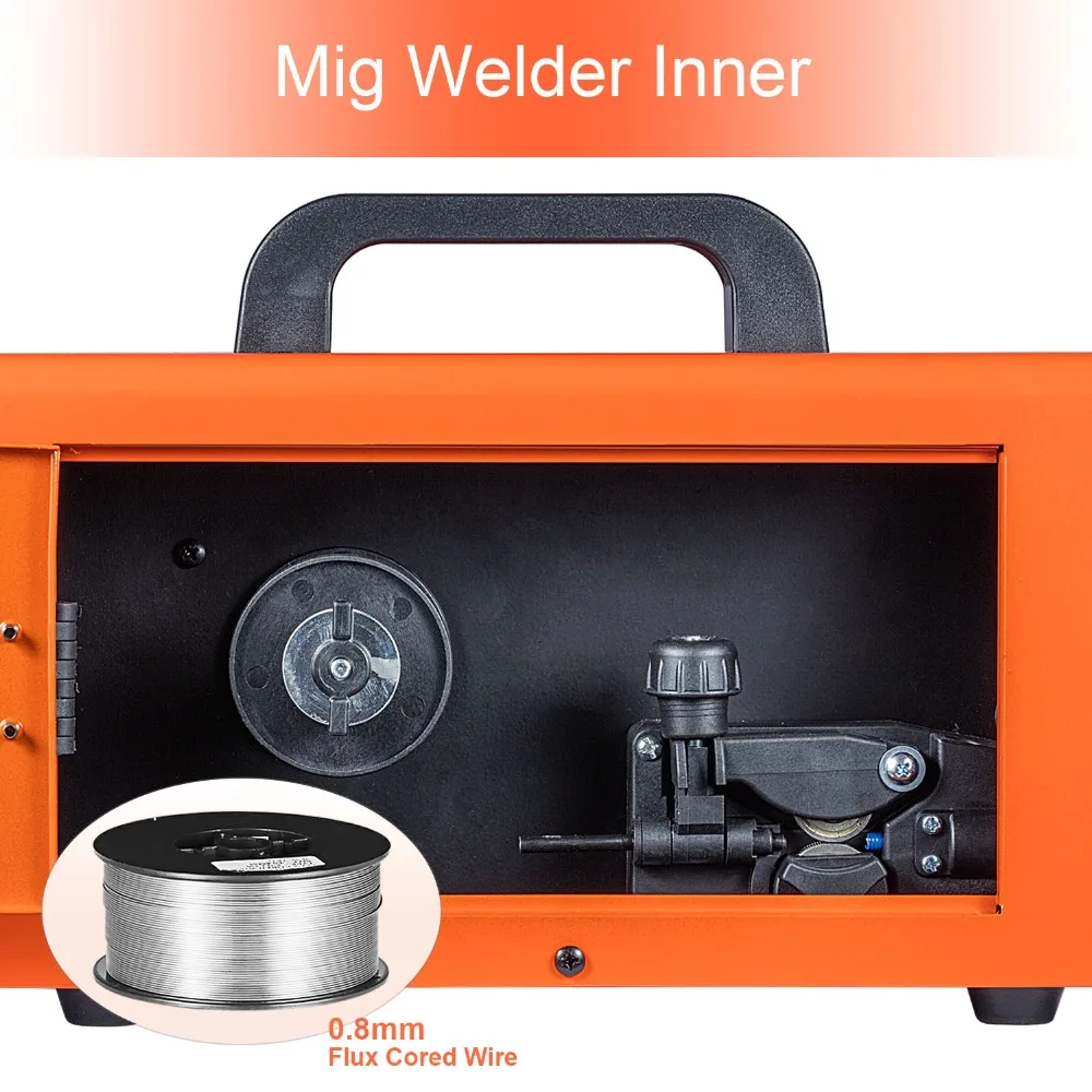 HITBOX Mig Welder Gasless 220V MIG1200 Mag Welders Iron Steel Welding Equipment MIG MAG Welding Machine Portable Welder