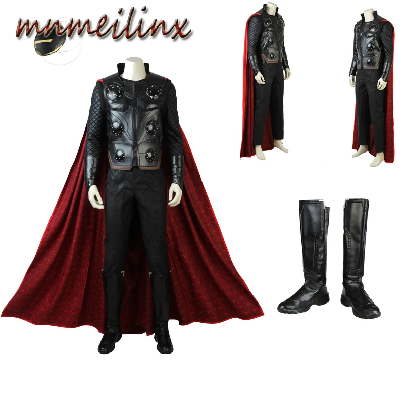 

New Popular Avengers Infinity War Thor Cosplay Costume Superhero Outfit Full Suit Halloween Custom Made any size