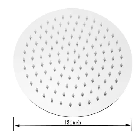 8/10/12 дюймов Нержавеющая сталь Насадки для душа квадратная или круглая вершина осадков насадка для душа с хромированным покрытием зеркало смеситель для душа для Ванная комната - Цвет: 12 round