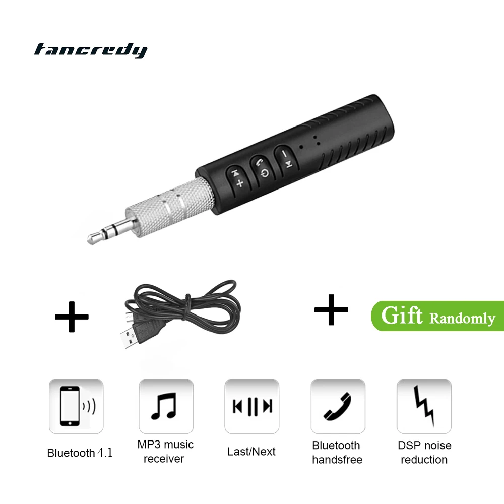 

Wireless Car Bluetooth Aux Receiver Adapter 3.5mm Jack 4.1 Bluetooth Handsfree Car Kit A2DP Aux Bluetooth Audio Music Receiver